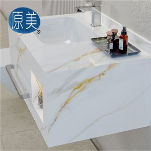 Mobile Bagno Moderno con Lavabo in Pietra Ardesia LED 800 mm, Vendita all'Ingrosso, con Nicchia e Portasciugamani - Product Image 5