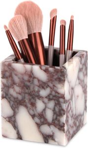 Portacepillos de Dientes de Mármol Calacatta Viola Genuino para Baño, Organizador de Brochas de Maquillaje de Mármol Natural para Encimera - Product Image 4