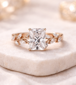 Nuevo Diseño, Anillo de Oro Amarillo de 18K, 14K, 10K, con Diamante Cultivado en Laboratorio, Corte Radiante, Certificado por IGI, 3-6g, Regalo de Boda para Mujer - Product Image 2