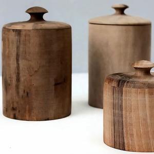 Bol à sel et poivre en bambou fait main, très vendu, pour la cuisine et la table, décoratif, compatible lave-vaisselle, anti-fuite, haute qualité - Product Image 1