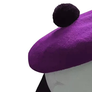 Gorro Escocés Balmoral de Lana Lisa Morado Vibrante Personalizado de Fábrica, Gorro de Kilt Piper 2026 - Product Image 4