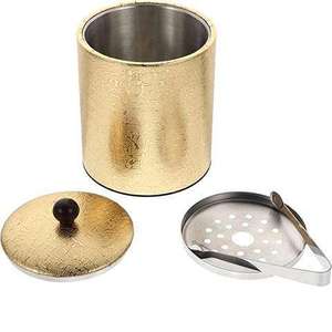 Stainless Steel Ice Bucket With <b>Lid</b> And Tongs Round Vintage Design Rust Resistant Party Cooler ice Bucket - Product Image 1