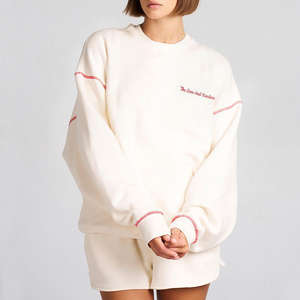 Sudadera Holgada de Algodón Suave con Cuello Redondo para Mujer, Estilo Urbano, Tejido Transpirable para Todas las Estaciones - Product Image 6