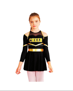 Uniforme de porristas de poliéster para niños con impresión por transferencia térmica, diseño personalizado. - Product Image 4