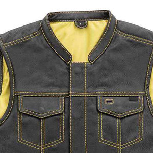 Chaleco de Cuero para Hombre Hecho a Medida 2026, Precio al por Mayor, Material de Cuero Transpirable y Duradero de Alta Calidad - Product Image 5