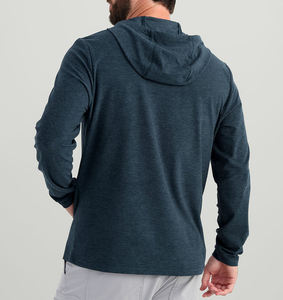 Hoodie de pêche personnalisé UPF50, léger, en polyester, séchage rapide, manches longues, anti-humidité, pour hommes, haute performance. - Product Image 6