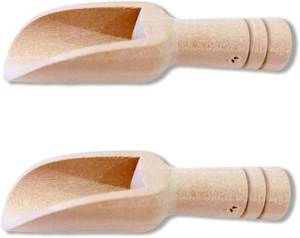 Cuillère de cuisine classique en bois écologique avec manches longs et courts, capacité de 10 à 30 ml pour café, sucre et sel de bain - Product Image 2