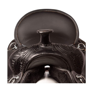 Selle de cheval d'équitation confortable Western Pleasure en cuir Selle occidentale de cheval de conception classique durable idéale pour un usage quotidien - Product Image 6
