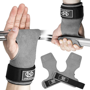 Ergonomic Leather Gym Carbon Fiber Gymnastics Hand Grips for Lifting Calleras Crossfitness Grips for Pull-Ups <b>Strength</b> <b>Training</b> - Product Image 2