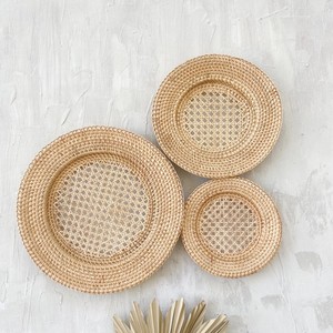 Combo rattan charger plates gold service plate for wedding banquet cheap price decor placemat - Product Image 2