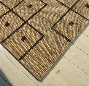 พรมปูพื้นทำมือสไตล์โมเดิร์นจากเส้นใยปอกระเจา ดีไซน์ลายเส้นนามธรรม เป็นมิตรกับสิ่งแวดล้อม สไตล์โบโฮ เหมาะสำหรับห้องนั่งเล่น ห้องนอน และตกแต่งบ้าน - Product Image 6