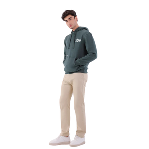 Sweat-shirt à capuche vert foncé personnalisé avec logo pour femme, en molleton épais, avec cordon de serrage, style streetwear, vente en gros - Product Image 3