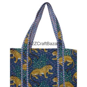 Handmade Indian 100% Cotton <b>Large</b> <b>Beach</b> Tote <b>Bag</b> for Groceries Women's Long Handle Shoulder <b>Bag</b> From Rajasthan - Product Image 2