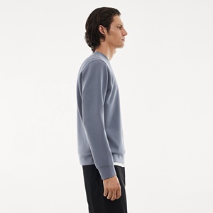 Dernier modèle de sweatshirts de haute qualité à col rond pour hommes OEM Sweat-shirt uni à manches longues pour hommes sur mesure - Product Image 5