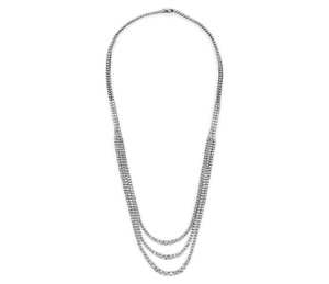 ผู้ผลิตเครื่องประดับระดับสากล ขายส่งและขายปลีก ทอง 14K ชุบแพลตตินั่ม ประดับเพชรแล็บโกรว์ 3 แถว ไล่ระดับขนาด รับผลิตแบบ OEM - Product Image 1