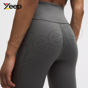 กางเกงเลกกิ้งสำหรับผู้หญิงแบบเต็มตัว ทนทาน เอวยางยืดเรียบง่าย เอวสูง รุ่น XC-WL-14 ซับเหงื่อ แห้งเร็ว - Product Image 4