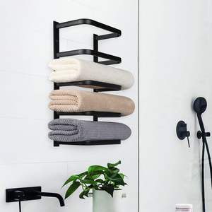 ที่จัดระเบียบห้องน้ำในอพาร์ทเมนต์, ราวแขวนผ้าเคลือบสีฝุ่น, ราวแขวนผ้าแบบมินิมอล, ที่แขวนผ้าแนวตั้ง - Product Image 3