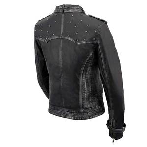 Chaqueta Bomber de Cuero Genuino para Mujer AL BARAKA WEAR, Personalizable, Transpirable, para Invierno, con Logotipo Personalizado OEM ODM, Ropa Exterior de Moda, Venta al Por Mayor - Product Image 3