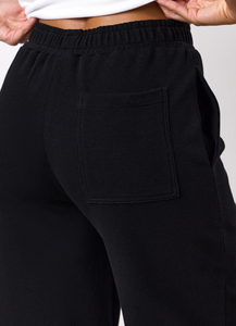 Pantalon de jogging mi-long en coton pour femme, coupe-vent, élastique, respirant, séchage rapide, grandes tailles, impression de logo personnalisée, vente en gros, bas de sport - Product Image 3
