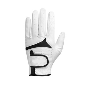 Gants de golf en cuir microfibre blanc, antidérapants, respirants, avec sangle de poignet réglable, équipement de sport unisexe - Product Image 2