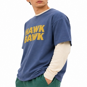 เสื้อยืดผู้ชายสองชั้น สไตล์ลำลอง แขนเสื้อแบบเลเยอร์ สตรีทแวร์ แขนสั้น เนื้อผ้านุ่ม สวมใส่สบายทุกวัน - Product Image 3
