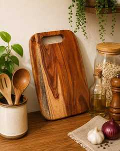 <b>Heavy</b>-<b>Duty</b> Eco-Friendly Food Grade Wooden Cutting Board Rectangle Shape 2.0cm Thick Dishwasher <b>Safe</b> for Cutting Meat Vegetables - Product Image 1