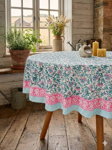 Premium Cotton Round <b>Table</b> <b>Cover</b> Cotton Sheeting Tablecloth Washable Round <b>Dining</b> <b>Table</b> <b>Cover</b> Soft - Product Image 3