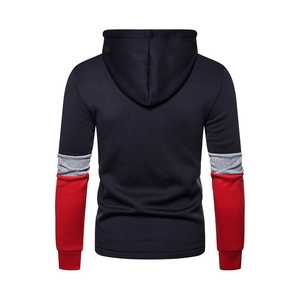 Custom <b>Mens</b> Yellow <b>Grey</b> Panel Hoodie Color Block Slim Fit Pullover Hooded <b>Sweatshirt</b> Winter Warm Fleece Streetwear Clothing - Product Image 4
