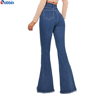 Pantalones Vaqueros Acampanados de Tallas Personalizadas para Mujer, Estilo Femenino, Nuevos Jeans Elásticos Transpirables de Tallas Grandes - Product Image 6