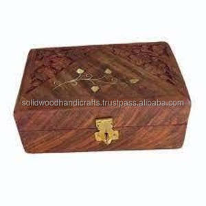 Cajas de madera talladas decorativas de palisandro para el hogar, oficina, almacenamiento de madera, tapa con bisagras, recuerdo, caja de madera tallada - Product Image 2