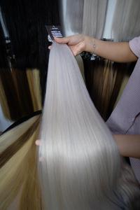 Super doble dibujado recto 100 gramos a granel vietnamita virgen extensiones de cabello teñido mejor precio directo proveedor de lujo permanente - Product Image 2