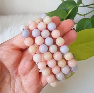 Natural Morganite <b>Bracelet</b> Pink Morganite <b>Beaded</b> <b>Bracelet</b> For Healing Reiki Energy Jewelry Wholesale 8mm - Product Image 3