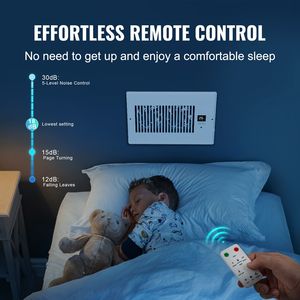 Ventilatore di Ricircolo Moderno con Telecomando, Termostato e Velocità Regolabile, Silenzioso, per Fori da 6 x 10 Pollici - Product Image 5