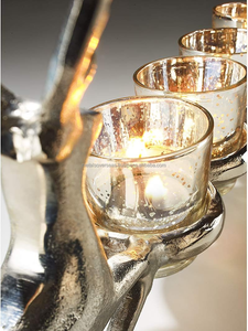 ที่ใส่เทียนรูปกวางเรนเดียร์โลหะ สำหรับตกแต่งบ้านในวันคริสต์มาส ตกแต่งโต๊ะ และตกแต่งในเทศกาลต่างๆ - Product Image 4