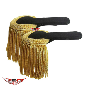 Epaulettes de Hombro de Alta Calidad Personalizadas con Flecos y Banda Ceremonial, Estilo Napoleón Francés, Vintage y Ecológicas - Product Image 1