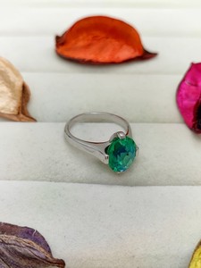 Bague en quartz arc-en-ciel des Caraïbes, bijou en cristal coloré, cadeau de mode élégant pour femmes et jeunes filles, bague de mariée - Product Image 6