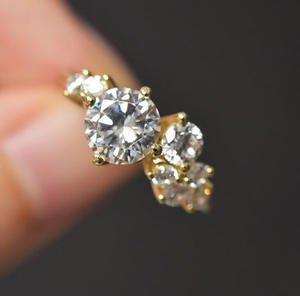 แหวนเงินประดับเพชร CZ หลายเม็ดสีเงิน925แหวนหมั้นแบบไม่ซ้ำใคร8ชิ้นแหวนหมั้นเพชรโมอิสซาไนต์ - Product Image 3