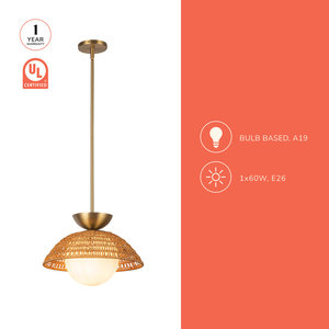 Lampe suspendue d'extérieur DreamCraft à une seule lumière, design du Vietnam - Product Image 5