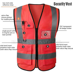 เสื้อกั๊กนิรภัยสะท้อนแสงสำหรับใช้งานกลางแจ้งที่สวมใส่สบาย เสื้อกั๊กนิรภัยขายดีที่สุด - Product Image 3