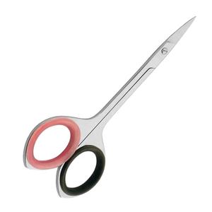 Tijeras para cutículas de acero inoxidable al por mayor, con punta afilada y acabado satinado, para cortar cutículas de dedos de manos y pies, herramienta de manicura y pedicura. - Product Image 1