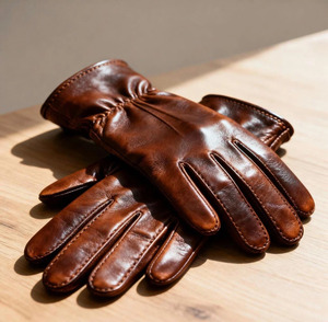 Premium Black Cowhide Leather Driving <b>Gloves</b> for Men and <b>Women</b> with Adjustable Wrist Strap and Comfortable Winter Warmth - Product Image 6