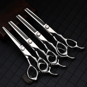 Ciseaux de coiffure professionnels pour salon de coiffure, ensemble de ciseaux de coupe pour effilage et coupe droite - Product Image 2