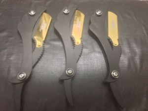 High Quality Men's Solid Black Stainless Steel Straight <b>Razor</b> Personalized Shaving Tool for Barbers - Product Image 6