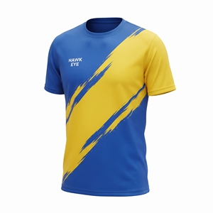 เสื้อยืดกีฬาผู้ชายแบบสั่งทำพิเศษ พิมพ์ลายแบบซับลิเมชั่นเต็มตัว ระบายอากาศได้ดี แขนสั้น เหมาะสำหรับออกกำลังกาย วิ่ง และฝึกซ้อม - Product Image 4