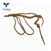 Cordon d'épaule tressé en fil d'or massif fait main de qualité supérieure avec embouts métalliques pour usage cérémoniel en extérieur