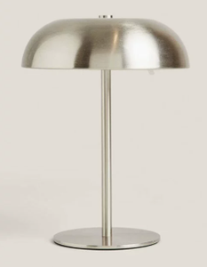 Lampe de table en métal blanc, lampe sur pied décorative moderne européenne, commande tactile, intensité réglable, abat-jour rouge, lumière d'appoint - Product Image 4