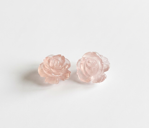 Cuarzo Rosa Natural Tallado en Forma de Rosa, Piedra Suelta para Pendientes y Collares, Venta al por Mayor - Product Image 3