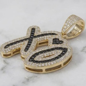 Customized Any Latter <b>Pendant</b> 925 <b>Silver</b> Iced Out <b>Pendant</b> Hip Hop <b>Pendant</b> VVS Moissanite <b>Pendant</b> <b>Initial</b> Latter <b>Pendant</b> For Gift - Product Image 3