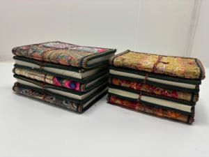 Cuadernos Hechos a Mano con Encuadernación Espiral de Tela con Diseño Floral, 80 Hojas para Escribir en el Diario, Regalos y Manualidades - Product Image 5