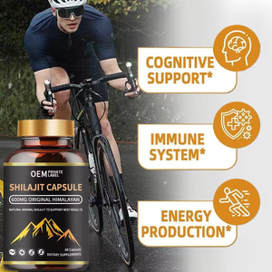 Cápsulas de Extracto Puro de Shilajit del Himalaya OEM/ODM 50:1, 500 mg con 50% de Ácido Fúlvico, Shilajit Vegano, 60 Cápsulas para Hombres y Mujeres - Product Image 4
